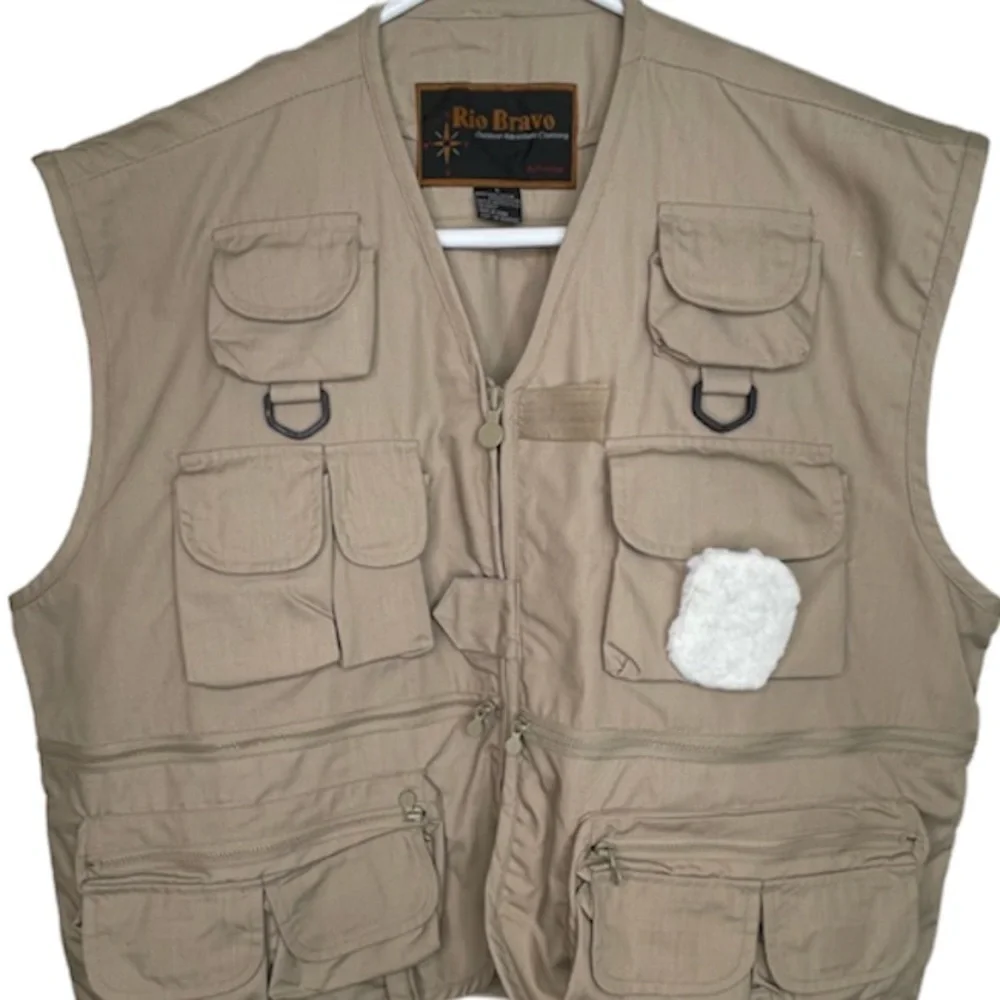 Rio Bravo Outdoor Adventure Clothing Khaki Multi-pocket Vest Fishing Hunting